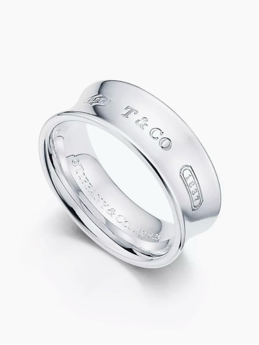 Tiffany & Co. Sterling Medium Band Ring - Silver